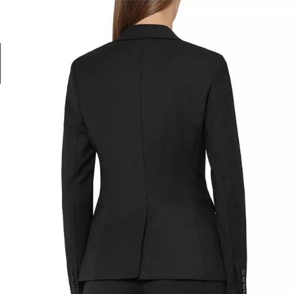REISS Huxley Tailored Textured Blazer Black - US 4 - Picture 2 of 15
